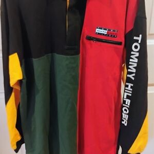 Vintage Tommy Hilfige 90s r Colorblock Outdoor Polo/Sweater